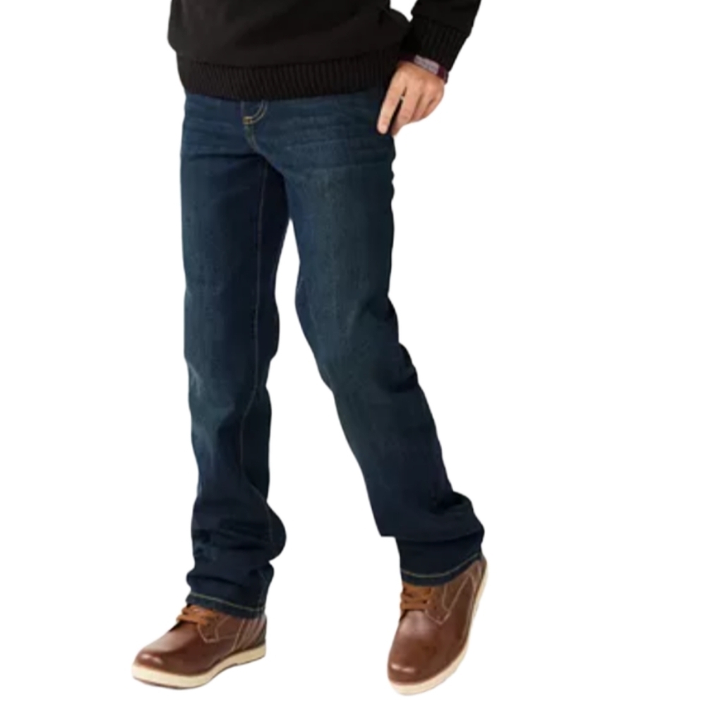 Sonoma Jeans Boys Size‎ 18 Blue Dark Wash Adjustable Waist Straight Leg
